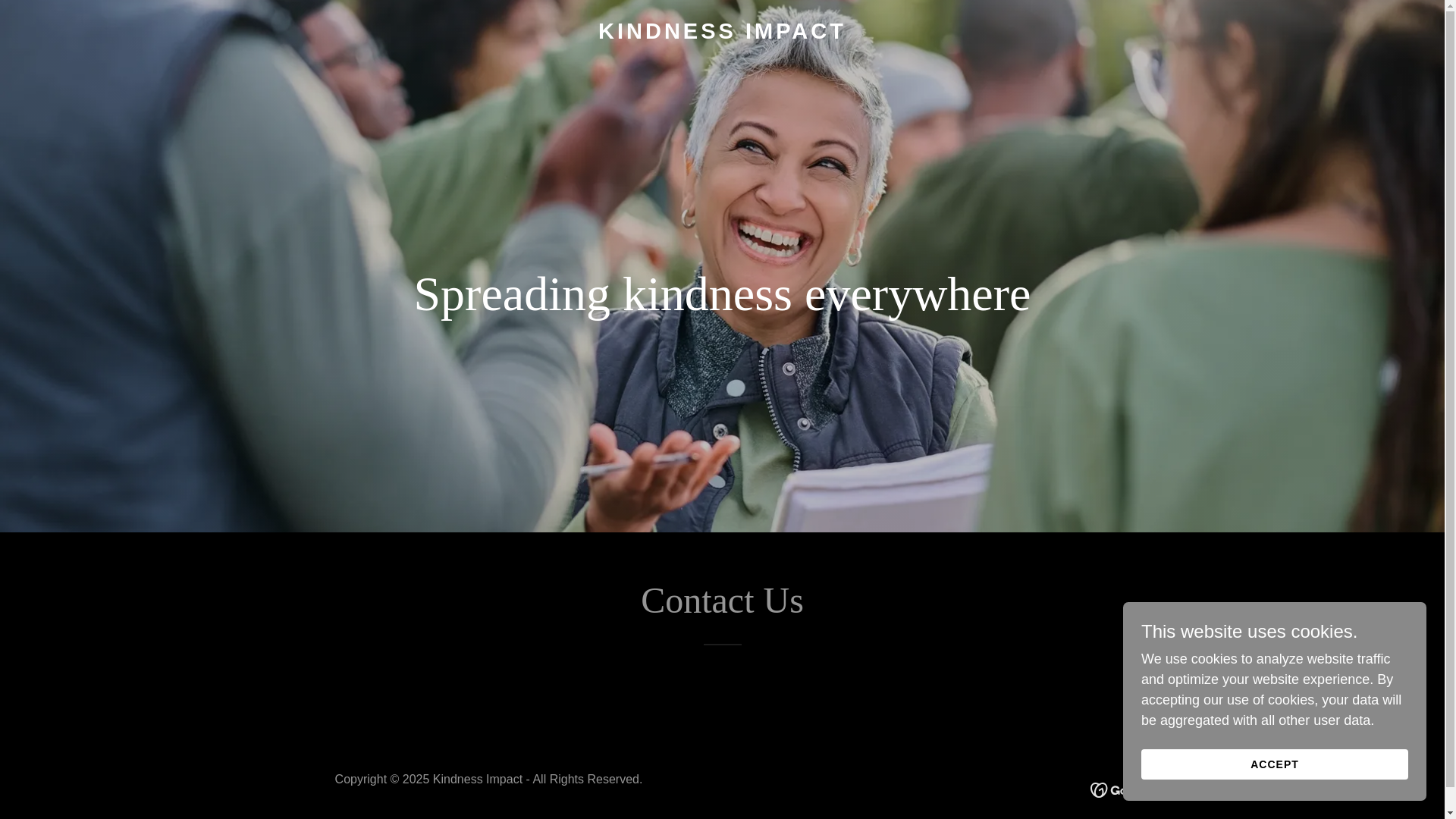 website screenshot of https://kindnessimpact.org/