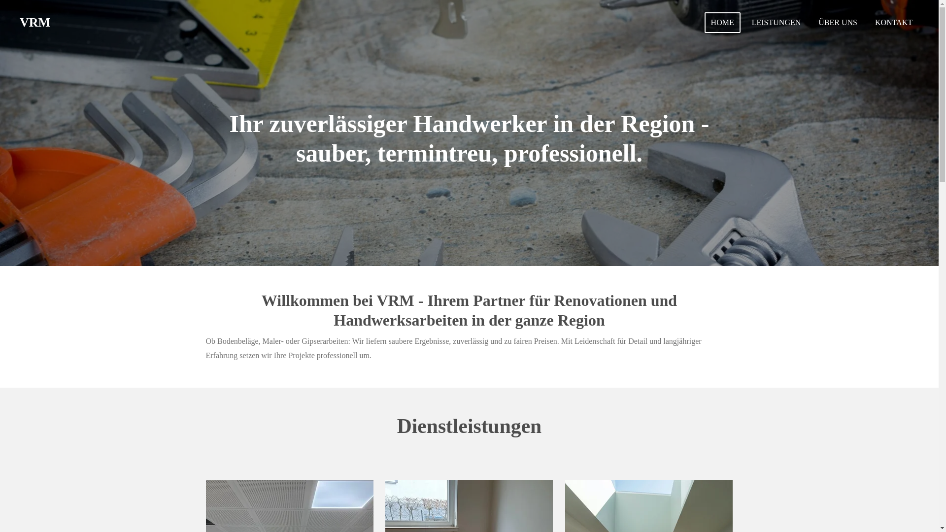 website screenshot of https://vrmroten.ch/