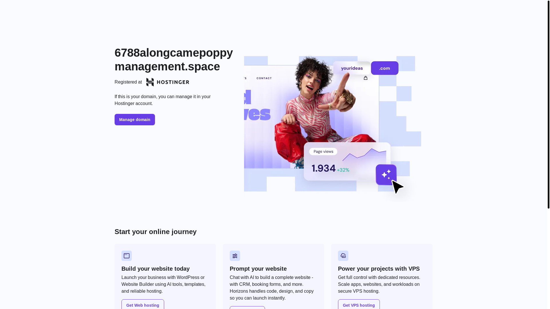 website screenshot of https://6788alongcamepoppymanagement.space/