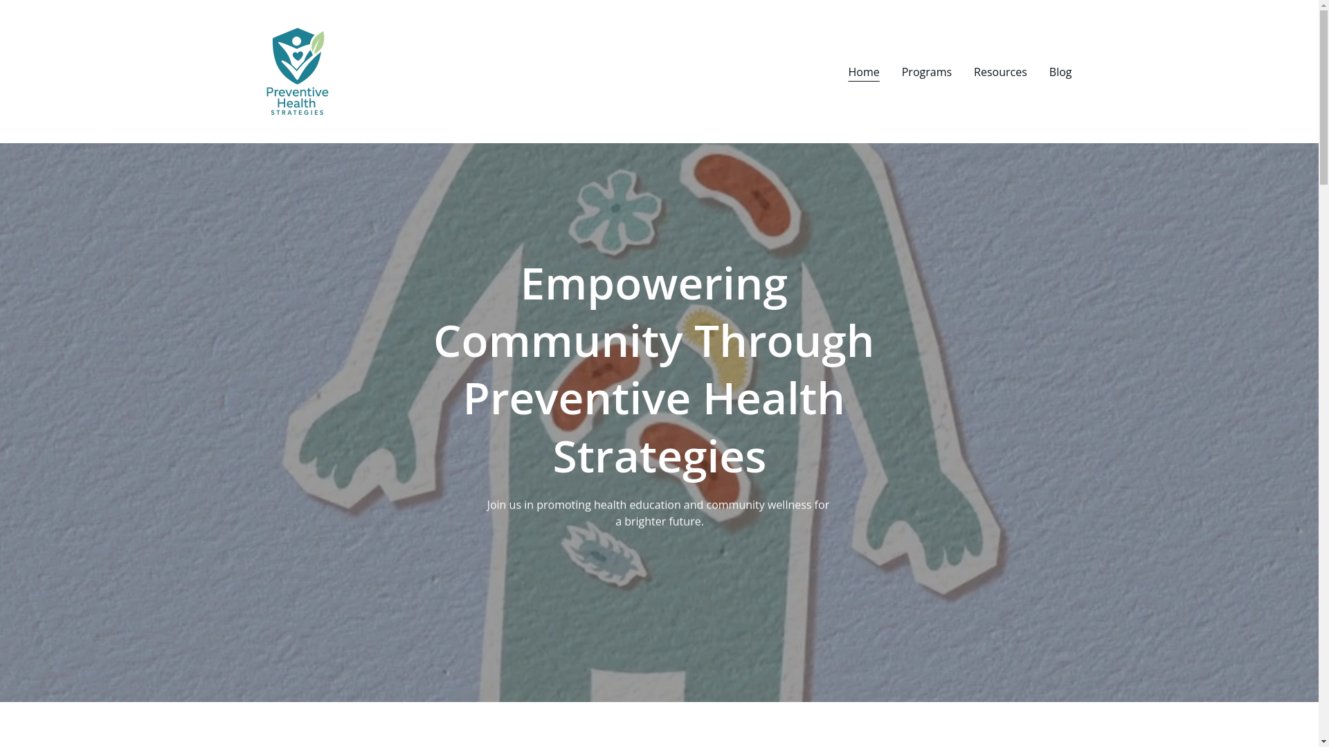 website screenshot of https://preventivehealthstrategies.org/