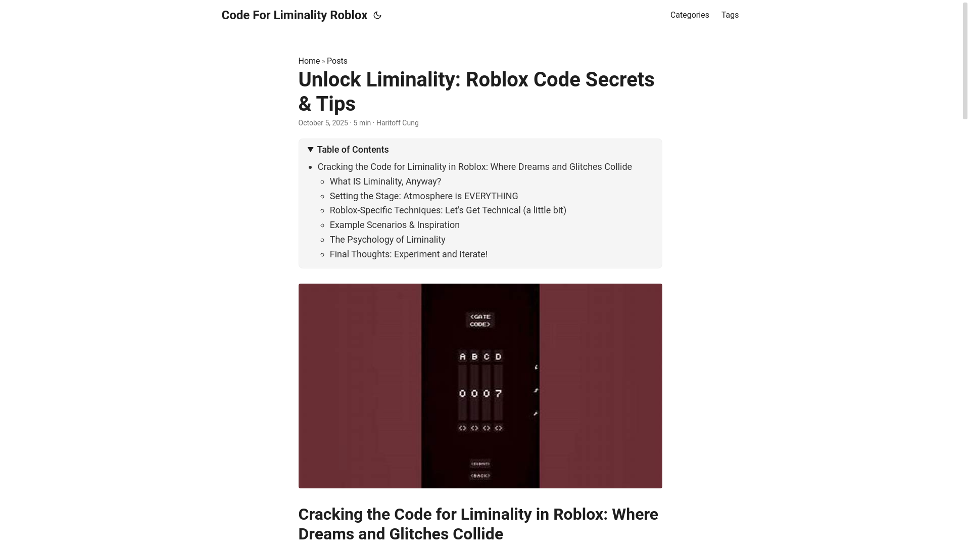 website screenshot of https://code-for-liminality-roblox.pages.dev/