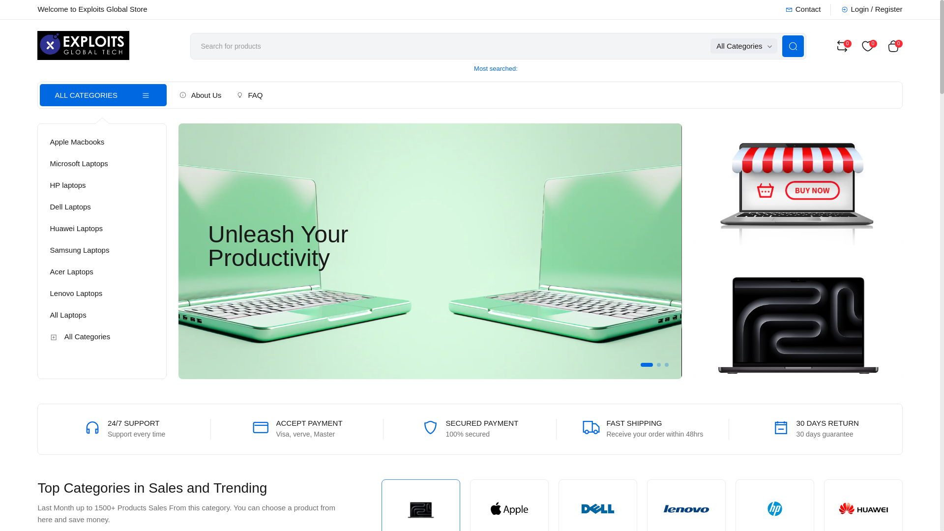 website screenshot of https://totusgadgets.com/