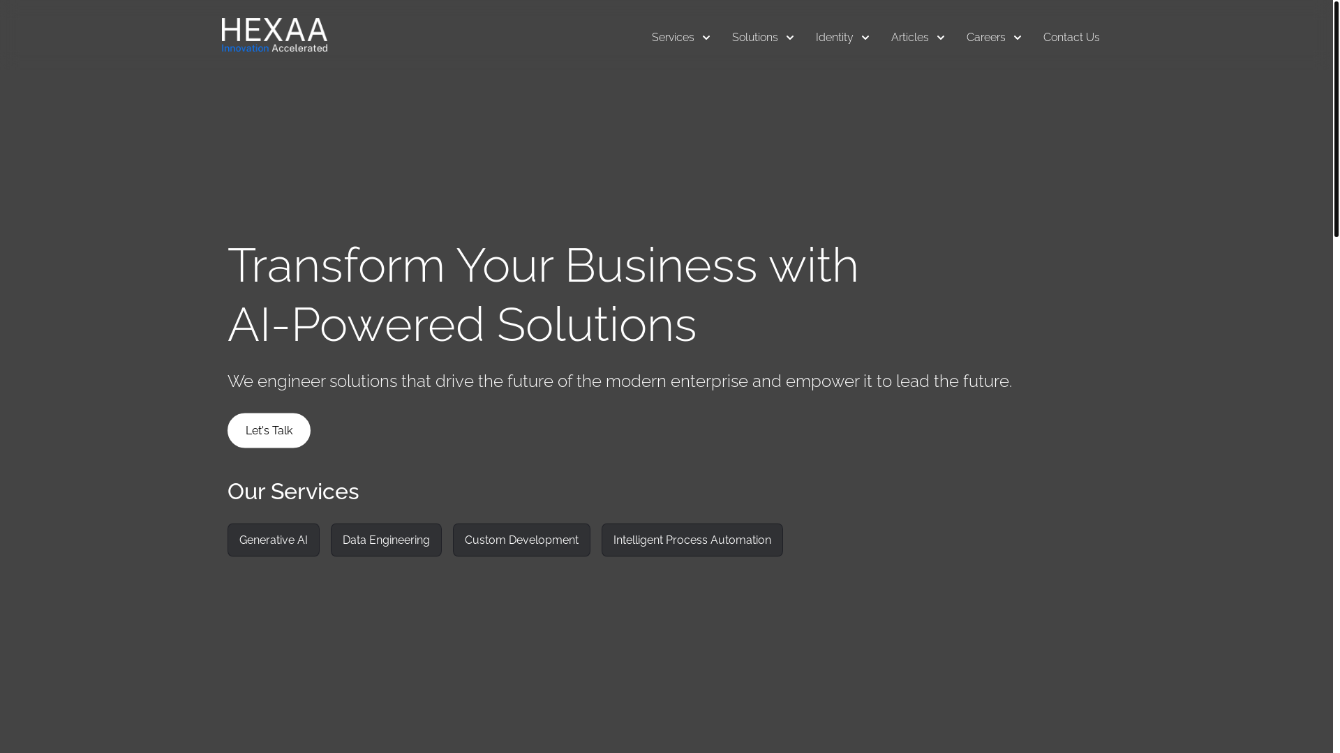 website screenshot of https://hexaaai.org/