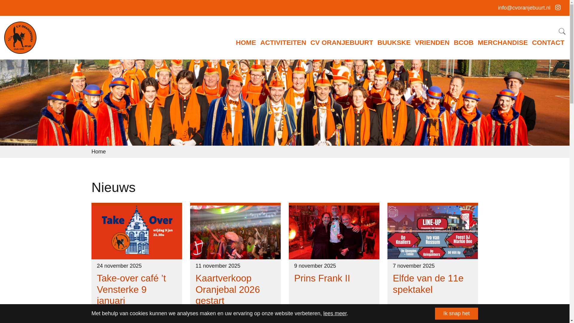 website screenshot of https://cvoranjebuurt.nl