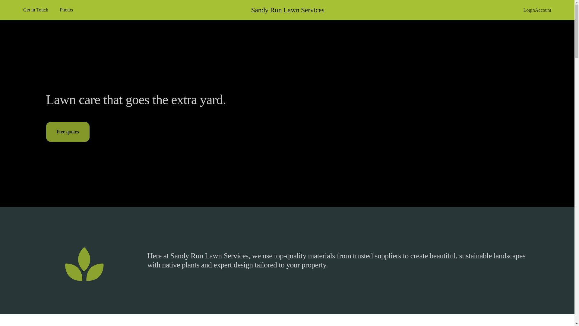 website screenshot of https://sandyrunlawnservices.com/