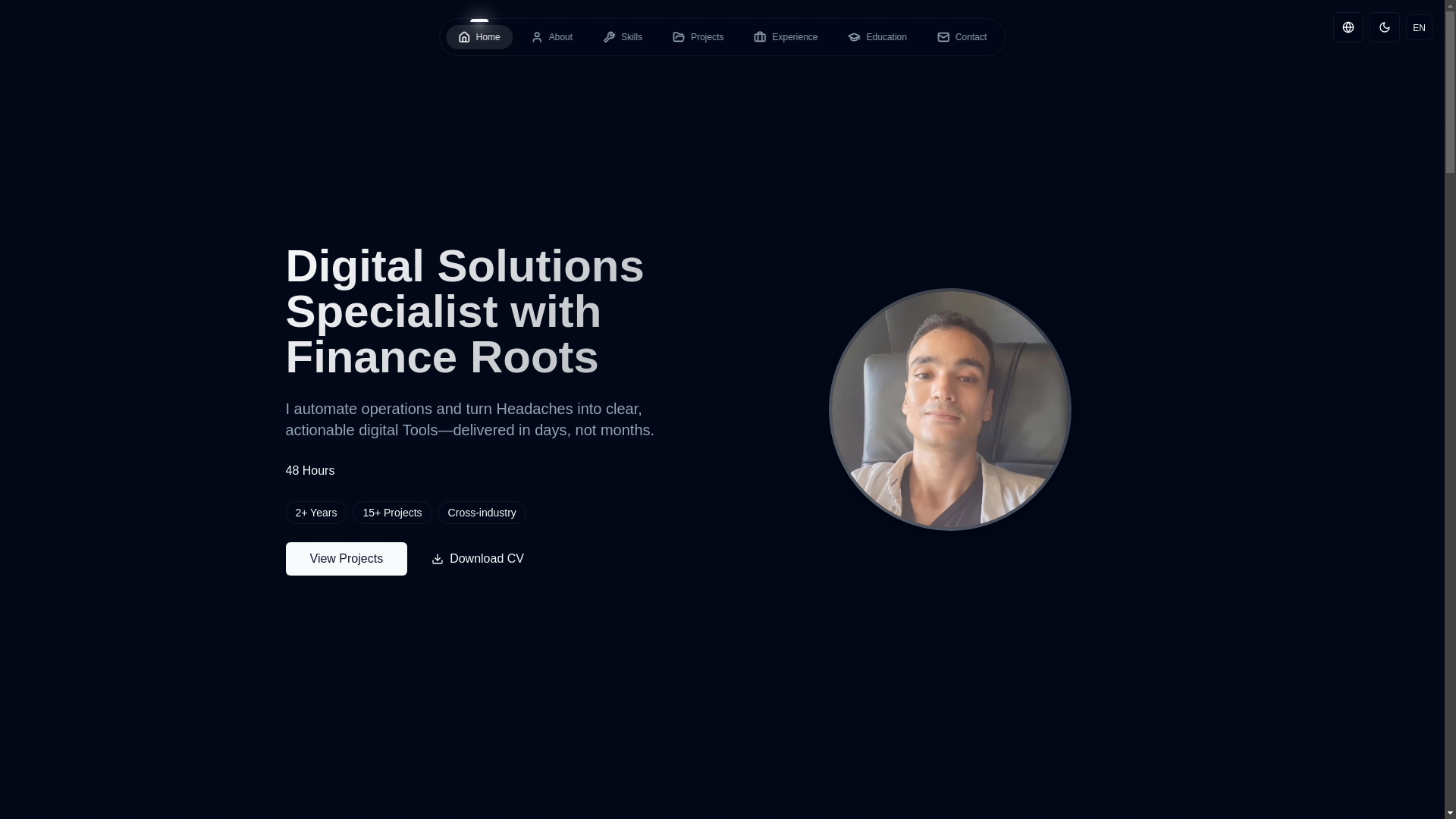 website screenshot of https://anwarmoublad.cv/