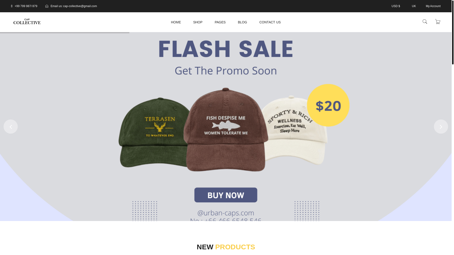 website screenshot of https://capscollection.pages.dev/