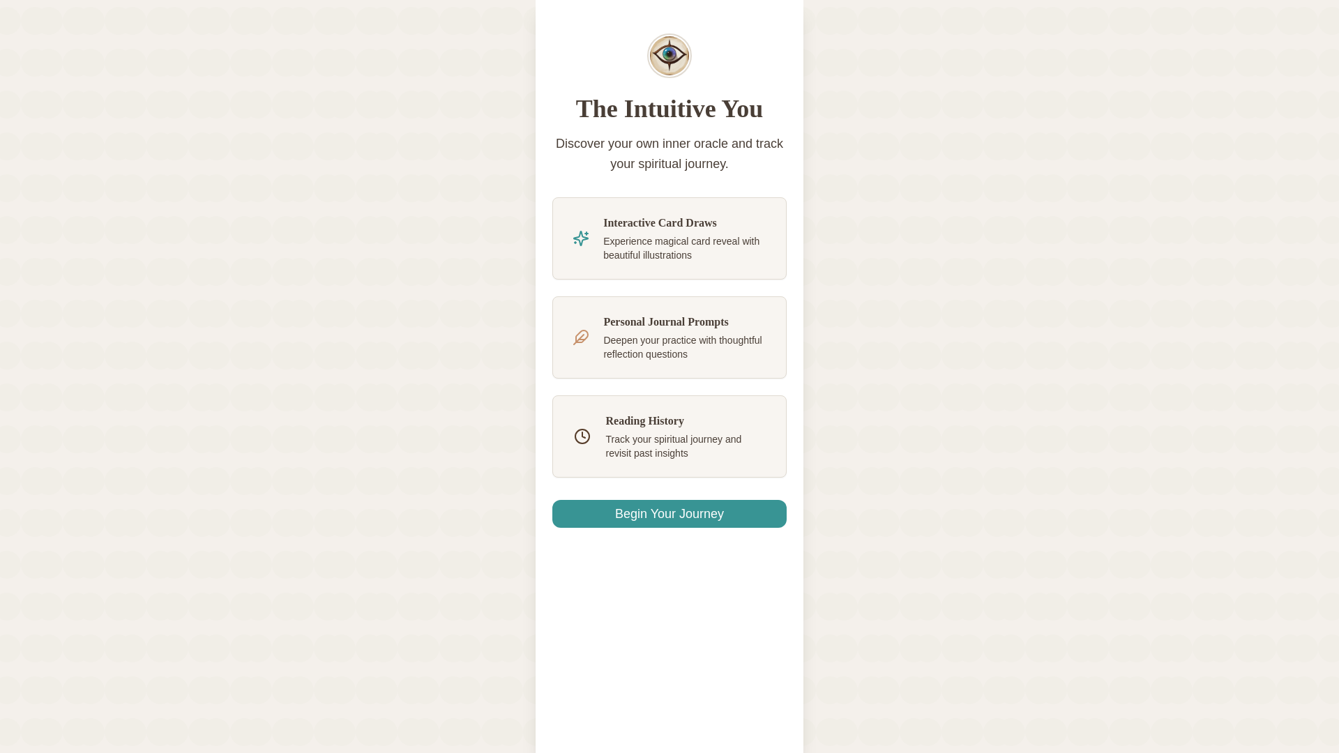 website screenshot of https://intuitiveyou.app/