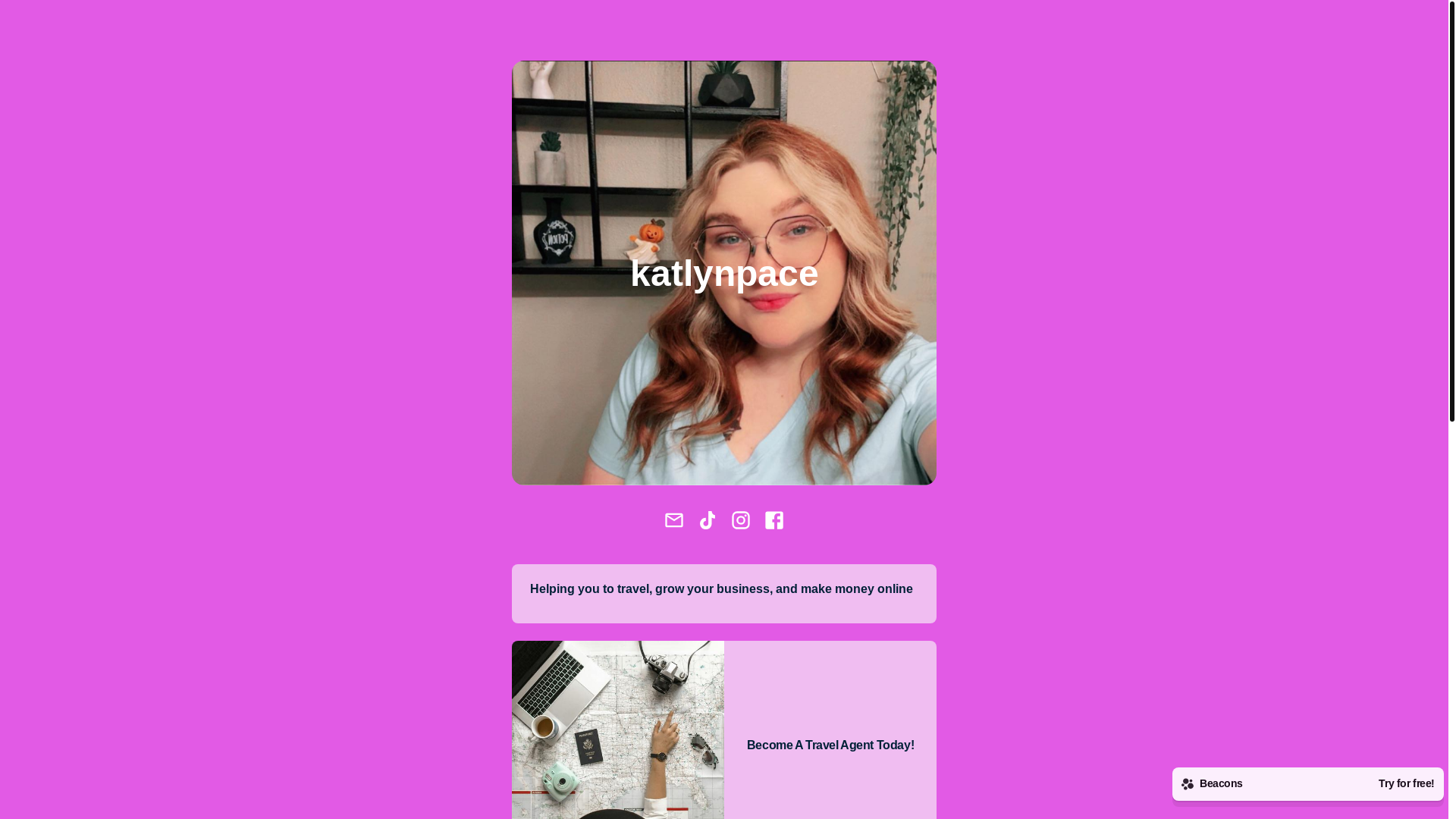 website screenshot of https://thecompasslifehbktravel.com/