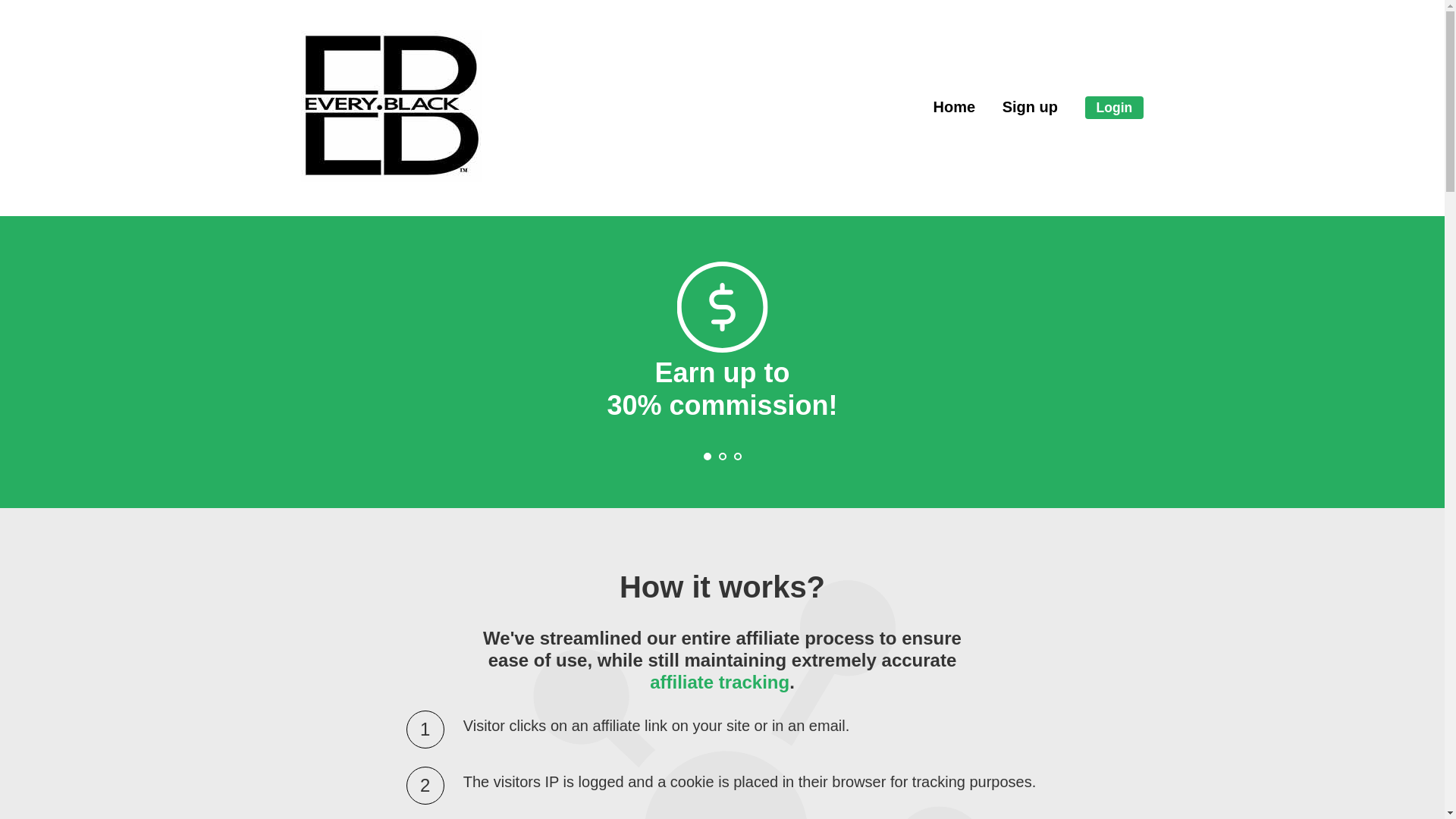 website screenshot of https://affiliates.black/