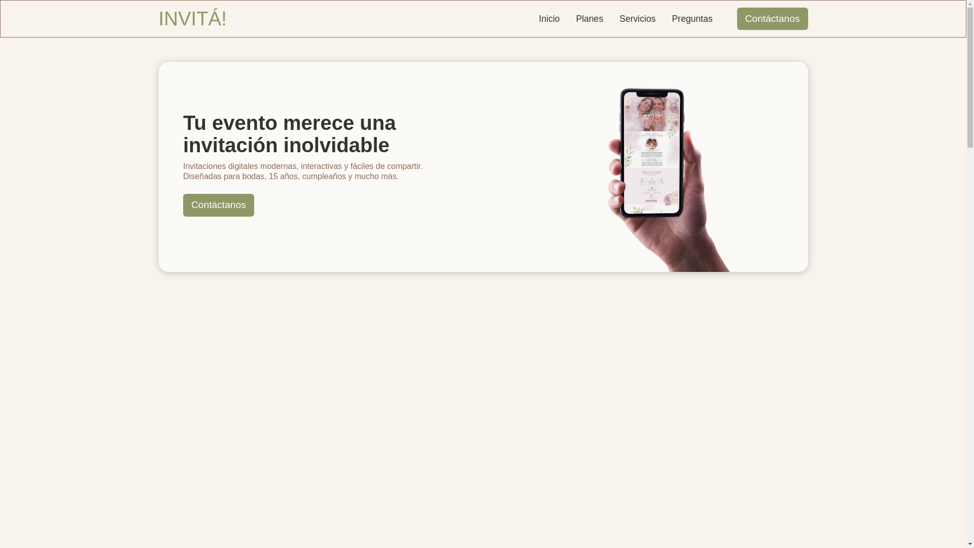 website screenshot of https://invita.com.py/
