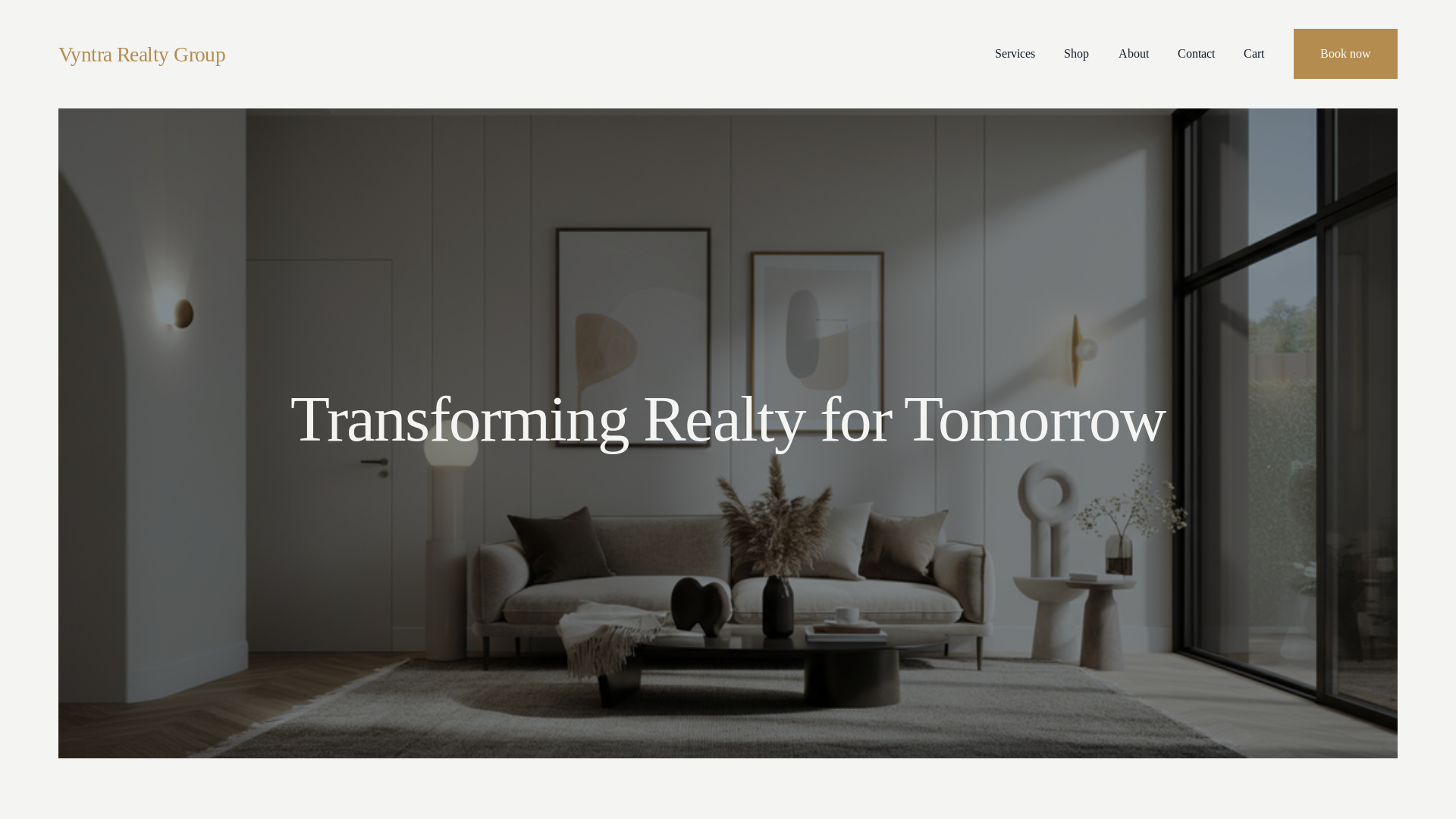 website screenshot of https://vyntrarealtygroup.com/