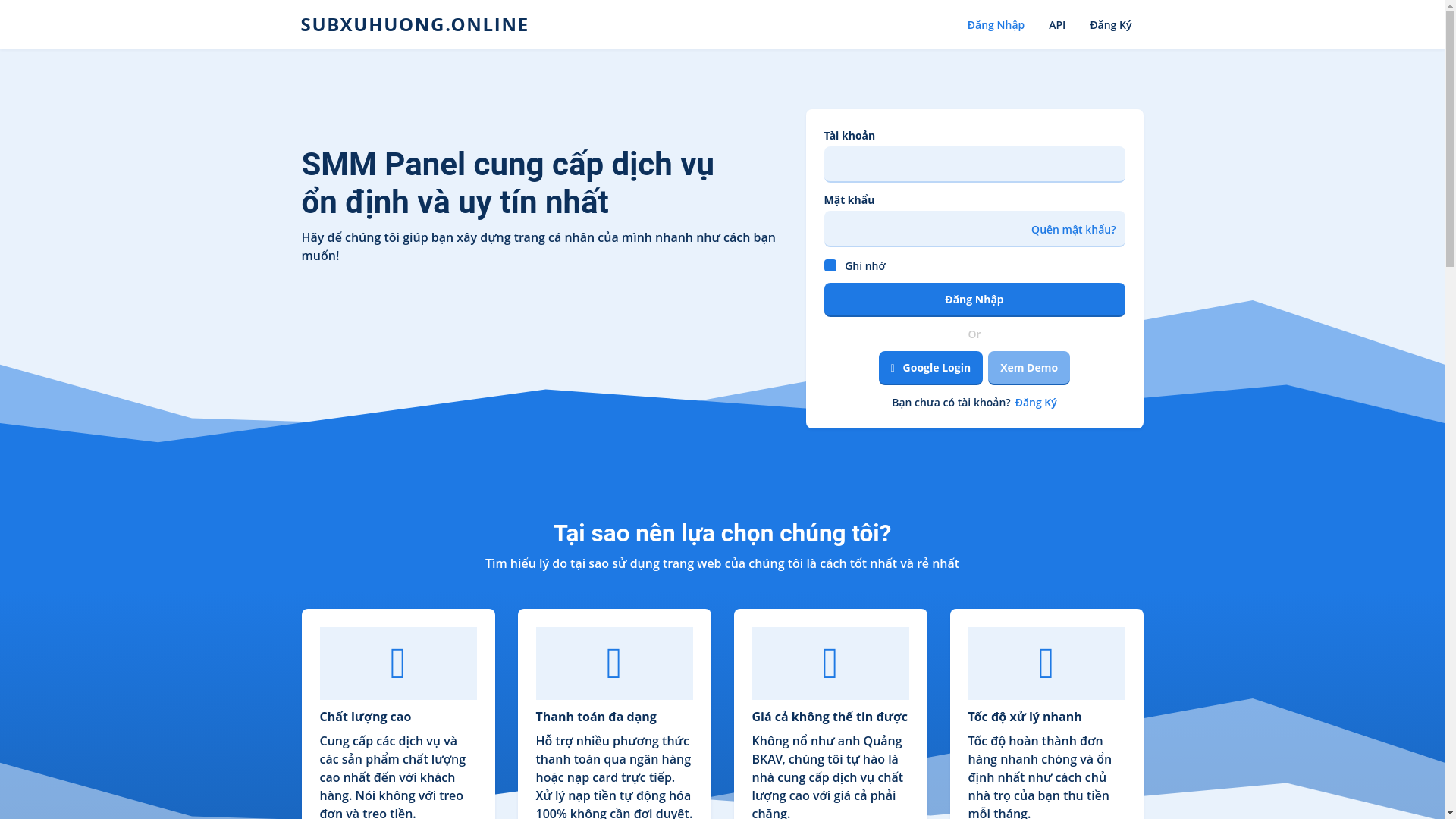 website screenshot of https://subxuhuong.online/