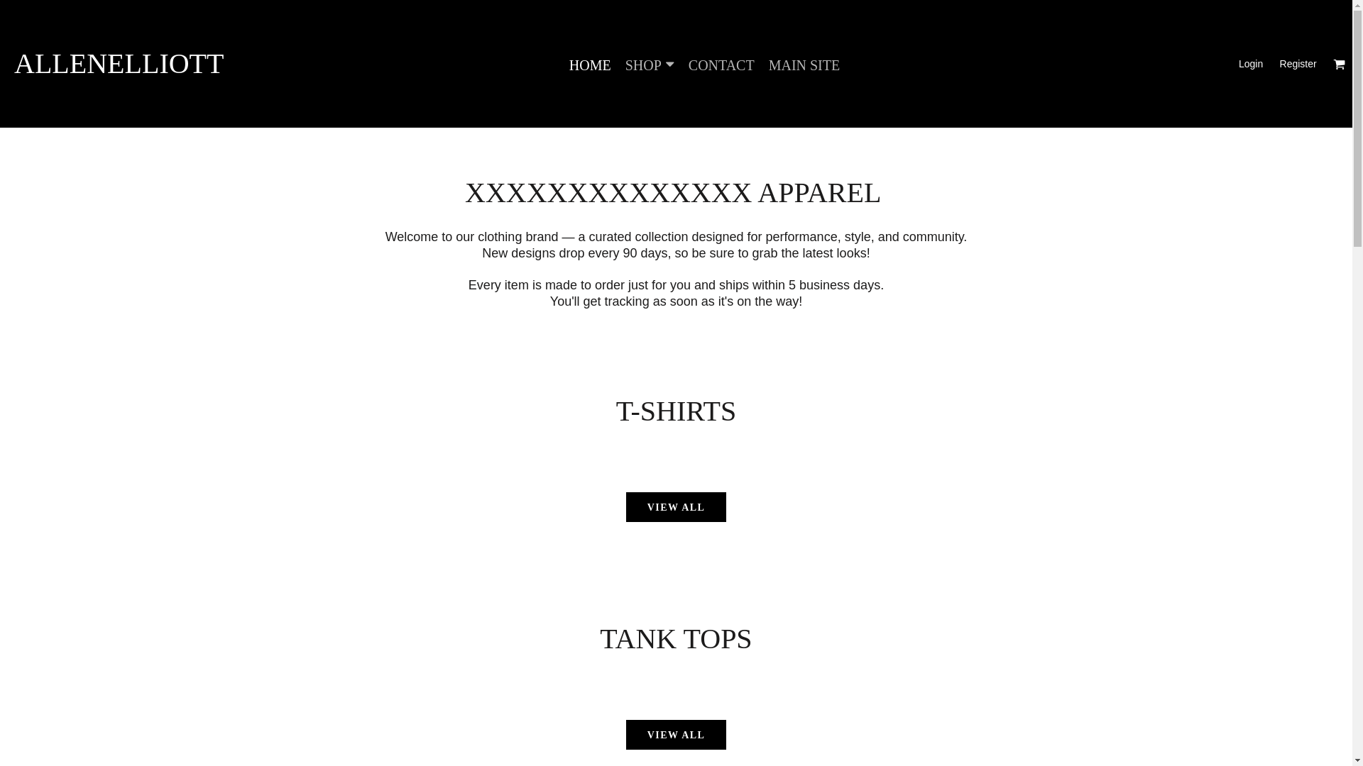 website screenshot of https://shopallenelliott.com/