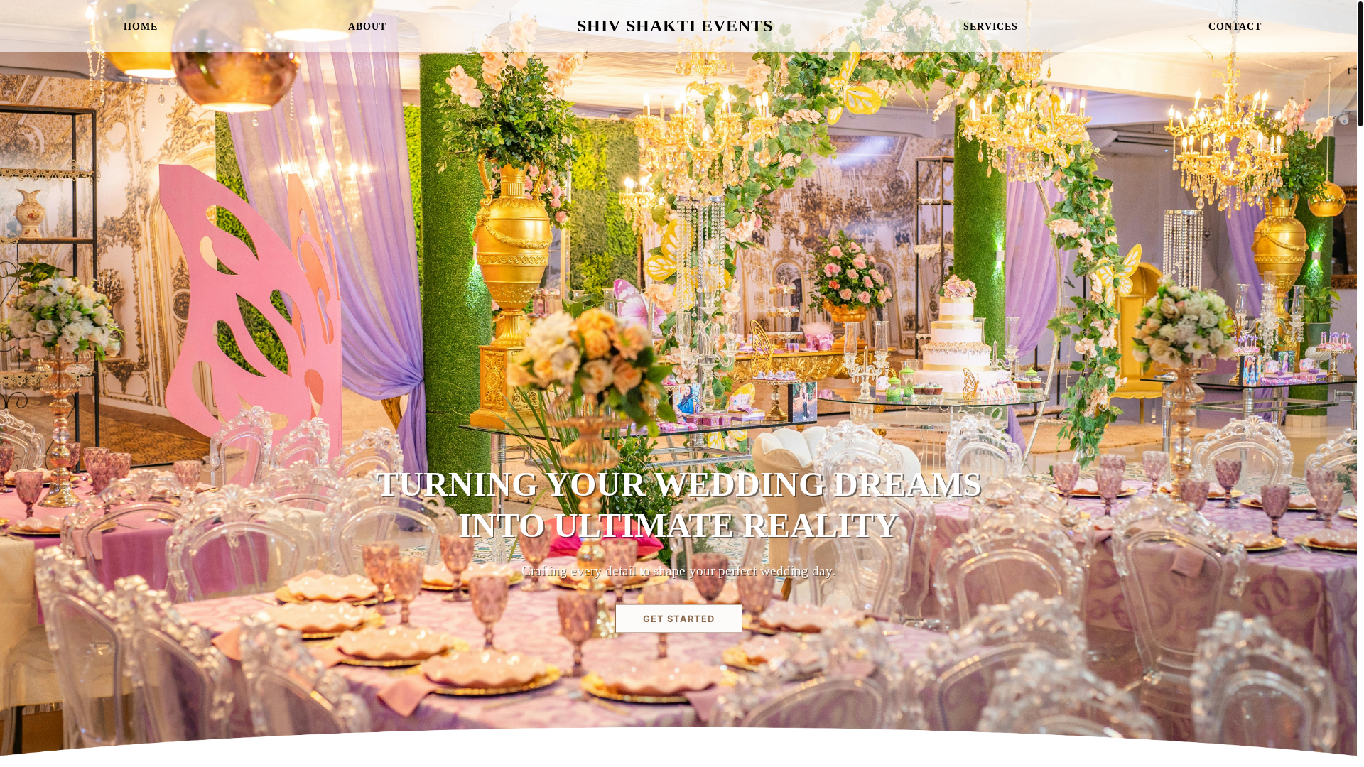 website screenshot of https://shivshaktievents.in/
