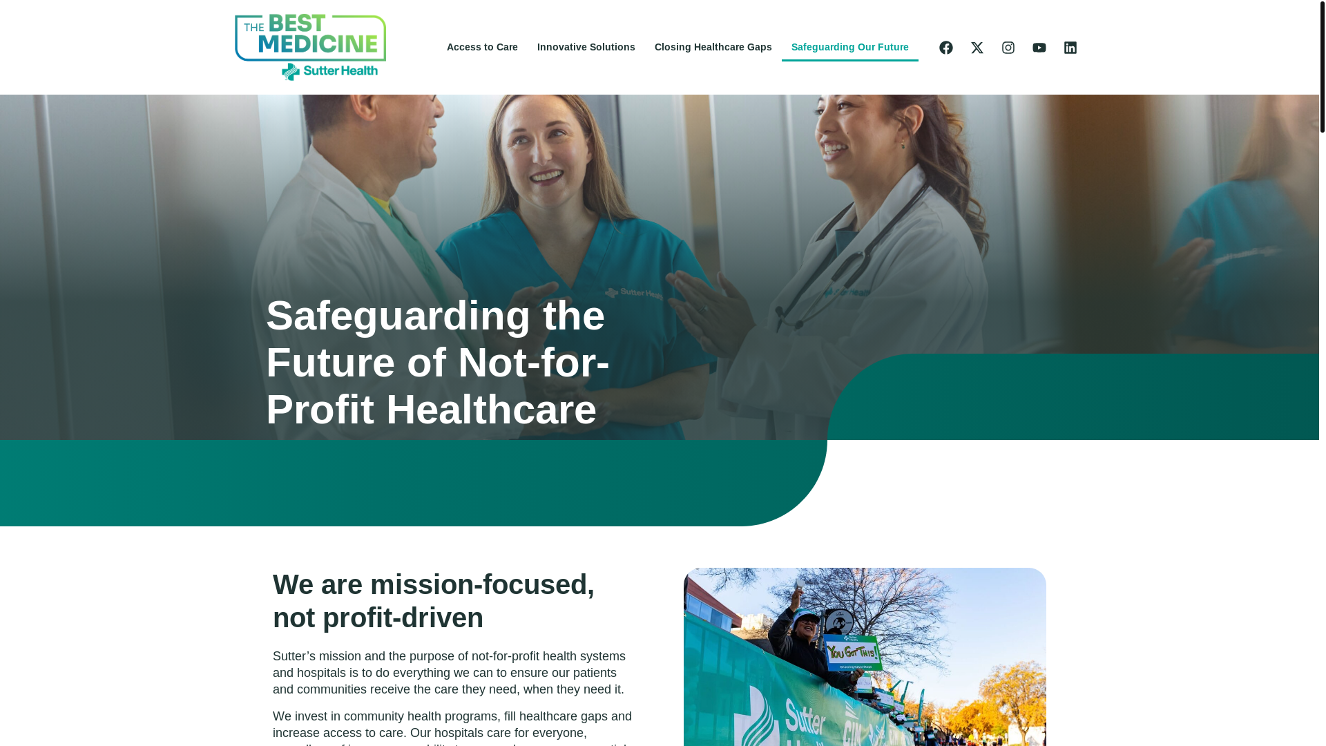 website screenshot of https://thebestmedicinesh.org/safeguarding-our-future/