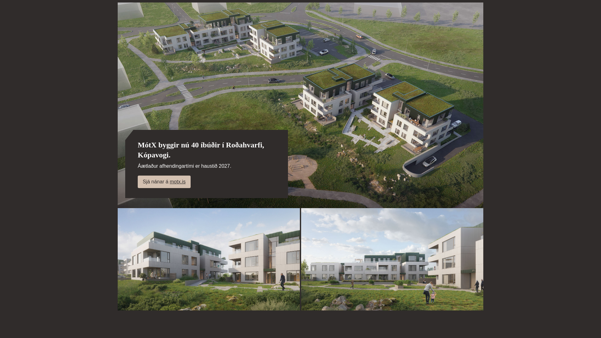 website screenshot of https://xn--roahvarf-42a.is/