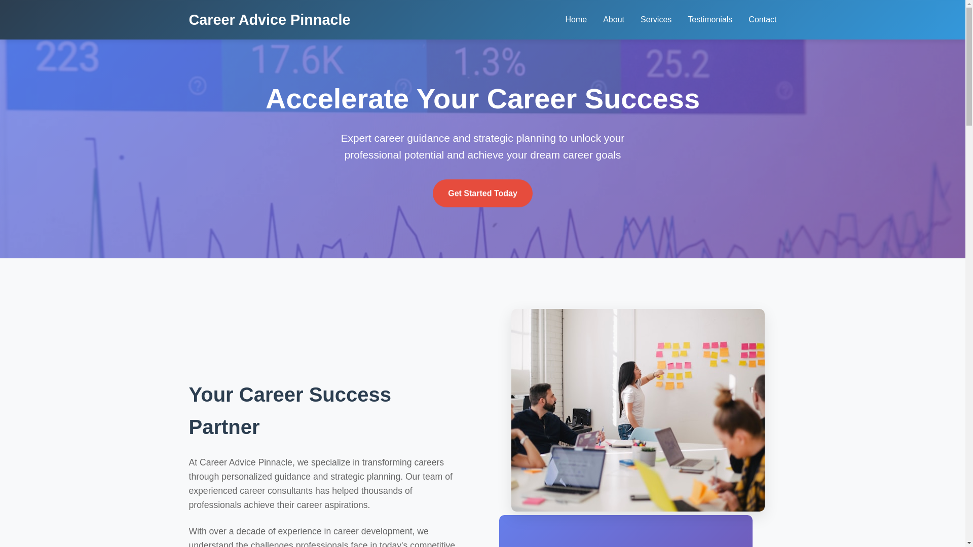 website screenshot of https://careeradvicepinnacle.cyou/