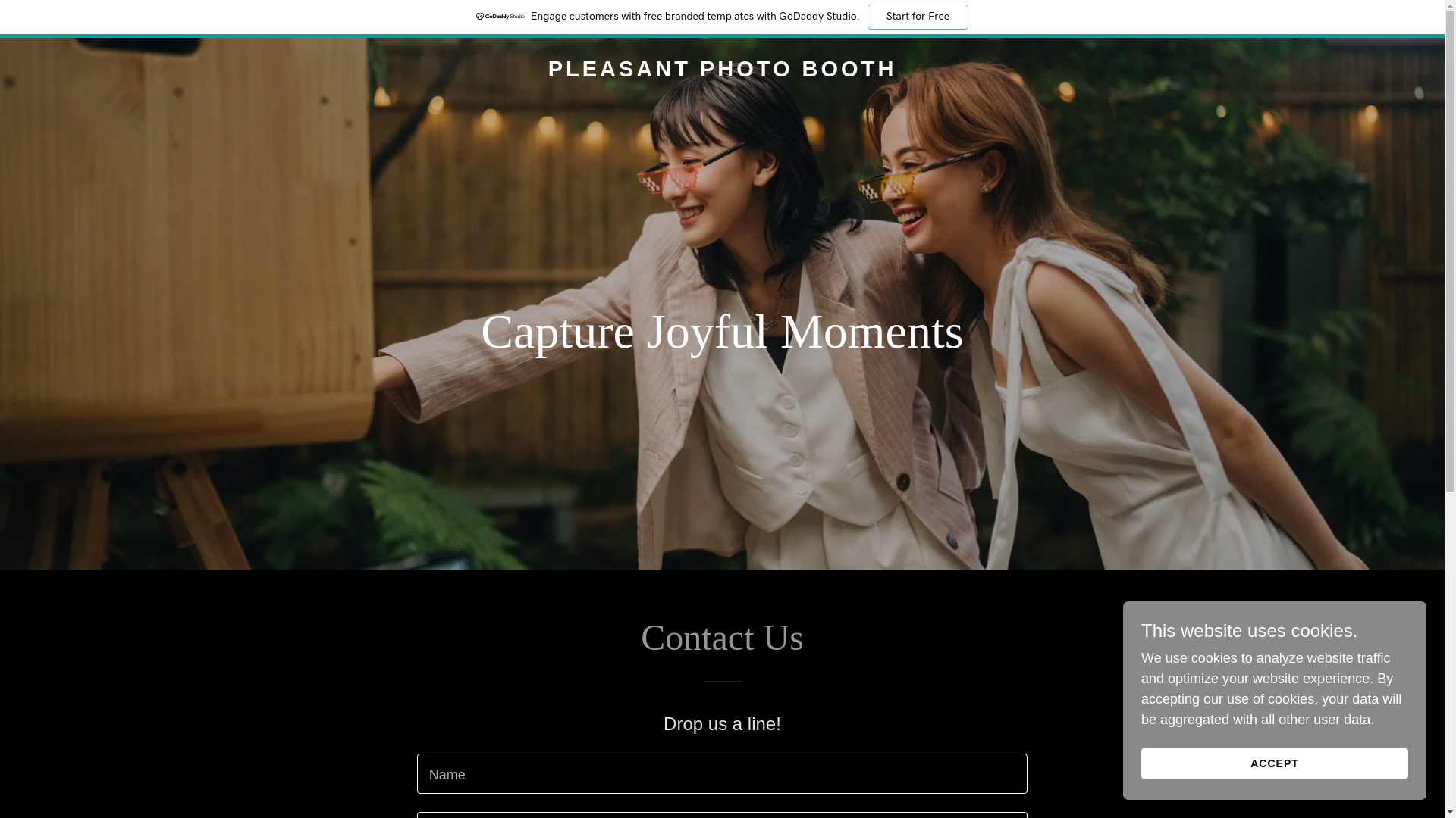 website screenshot of https://pleasantphotobooth.com/