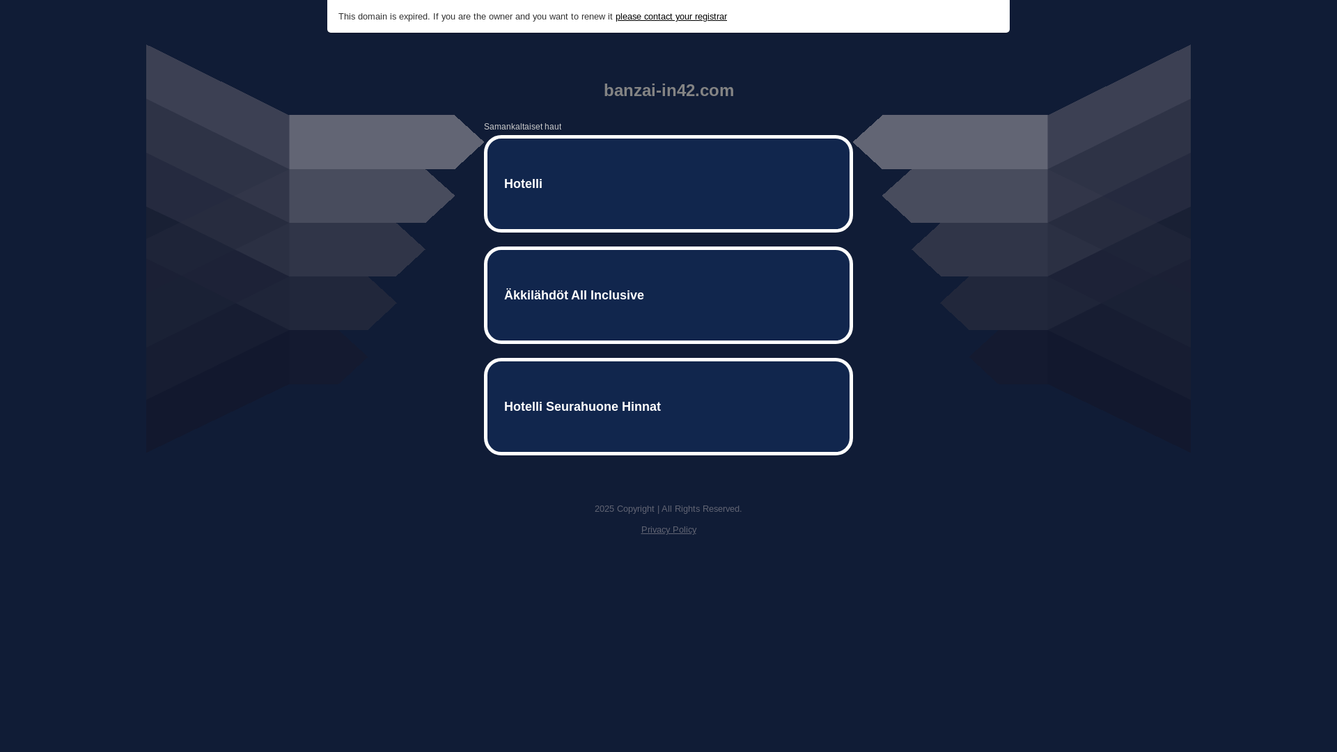 website screenshot of https://banzai-in42.com/