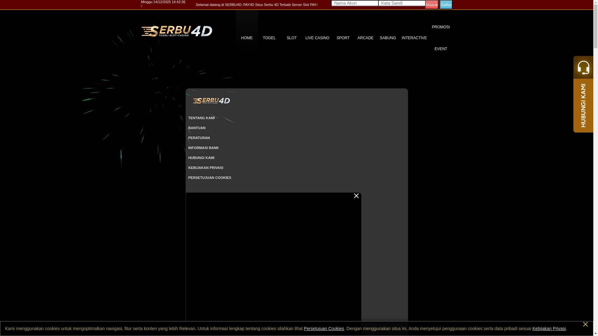 website screenshot of https://serbu4dabc.sbs/