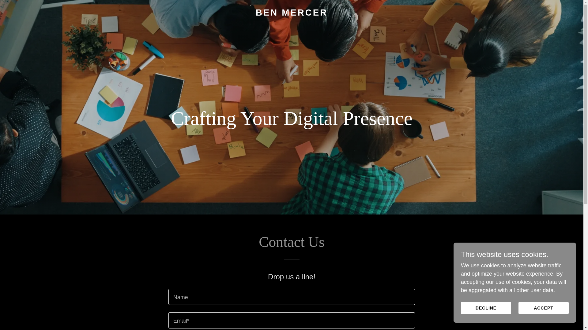 website screenshot of https://benjaminmercer.co.uk/