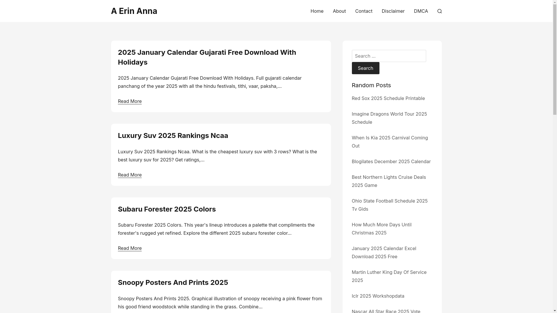 website screenshot of https://aerinanna.pages.dev/