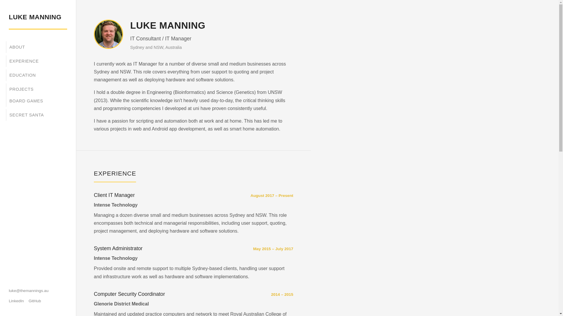 website screenshot of https://luke-profile.pages.dev/