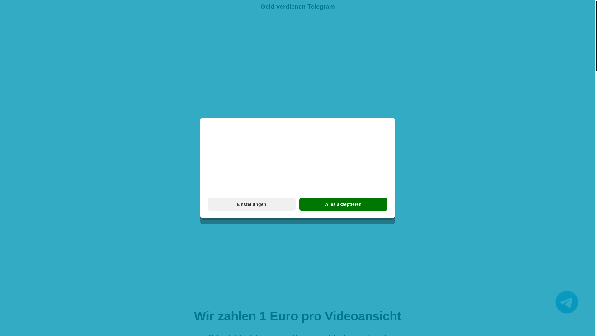 website screenshot of https://geld-verdienen-telegram.pages.dev/