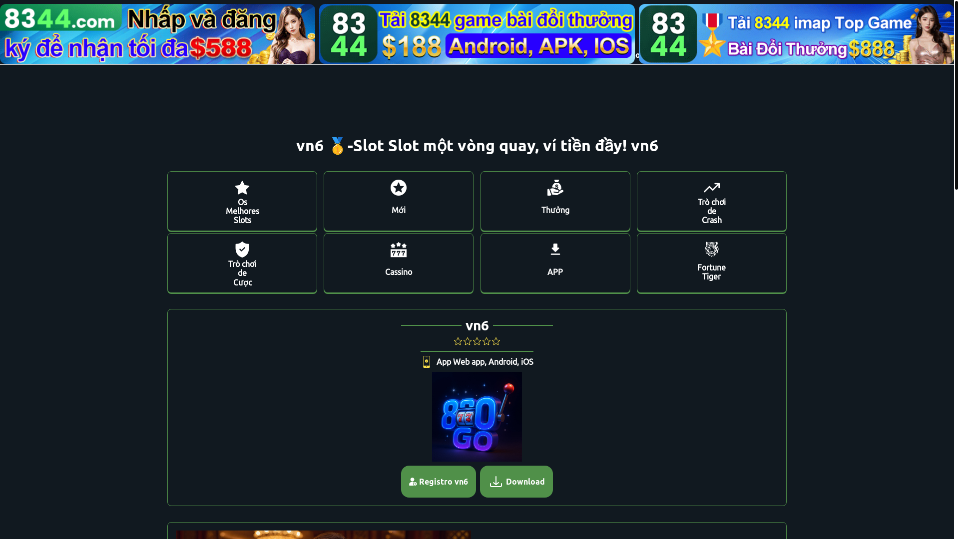 website screenshot of https://vn6o.com/