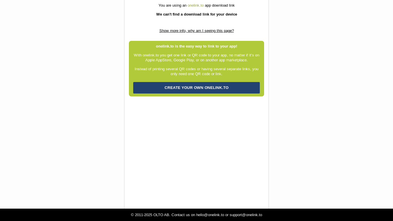 website screenshot of https://onelink.to/kc7gtf