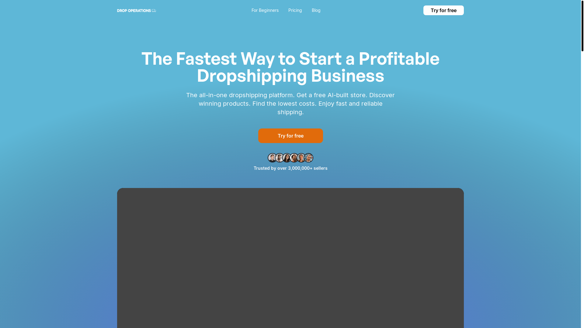 website screenshot of https://dropoperations.xyz/