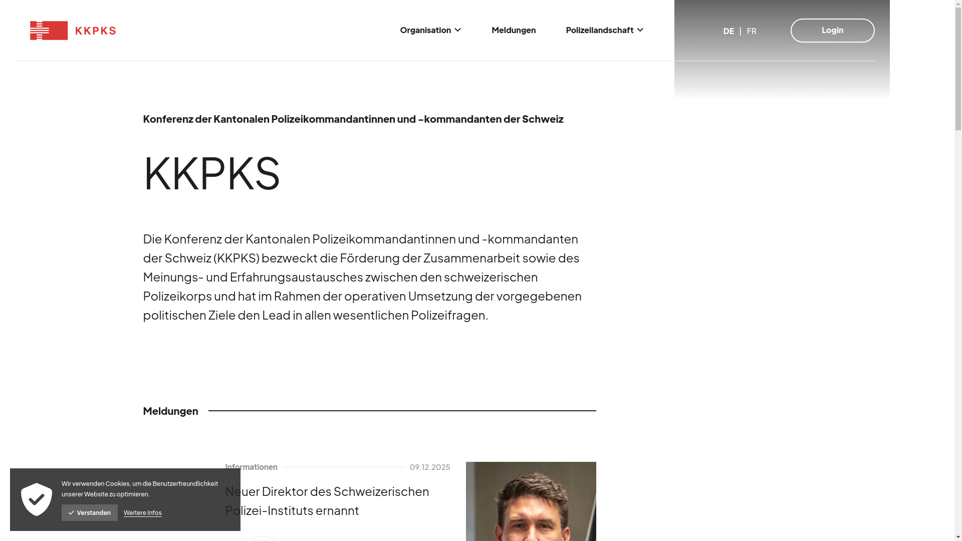 website screenshot of https://polizia-svizzera.ch/