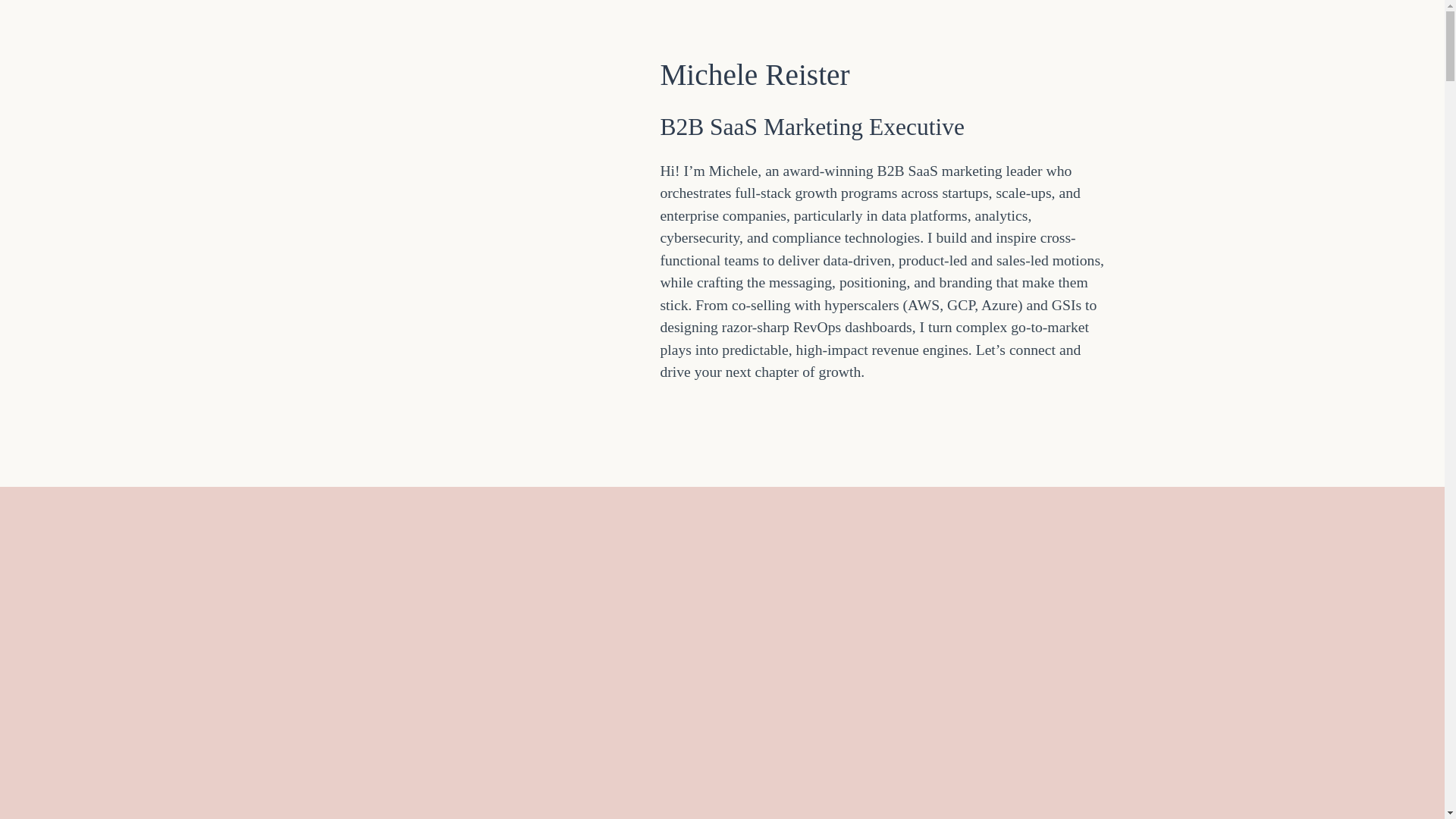 website screenshot of https://michele-reister.com/