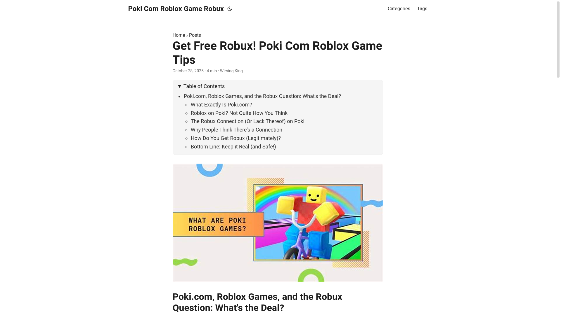 website screenshot of https://poki-com-roblox-game-robux.pages.dev/