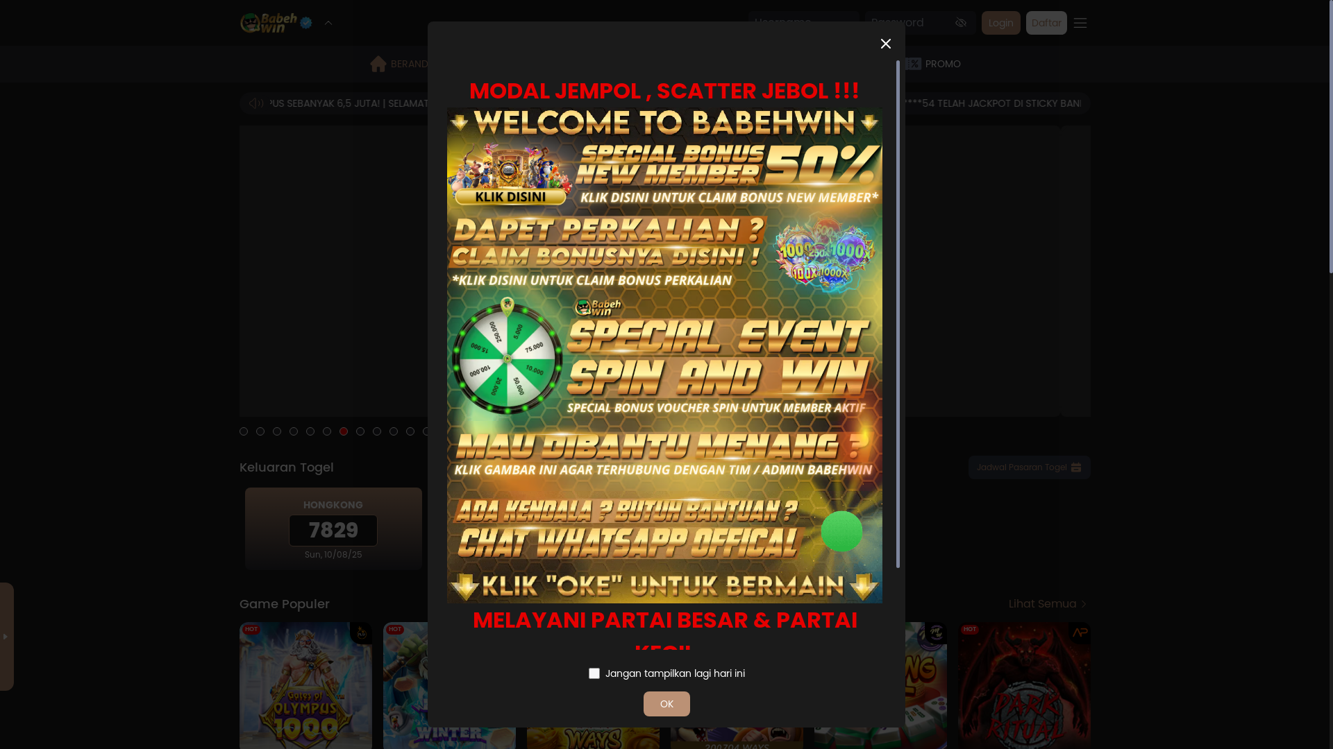 website screenshot of https://apkbabehwin1.xyz/