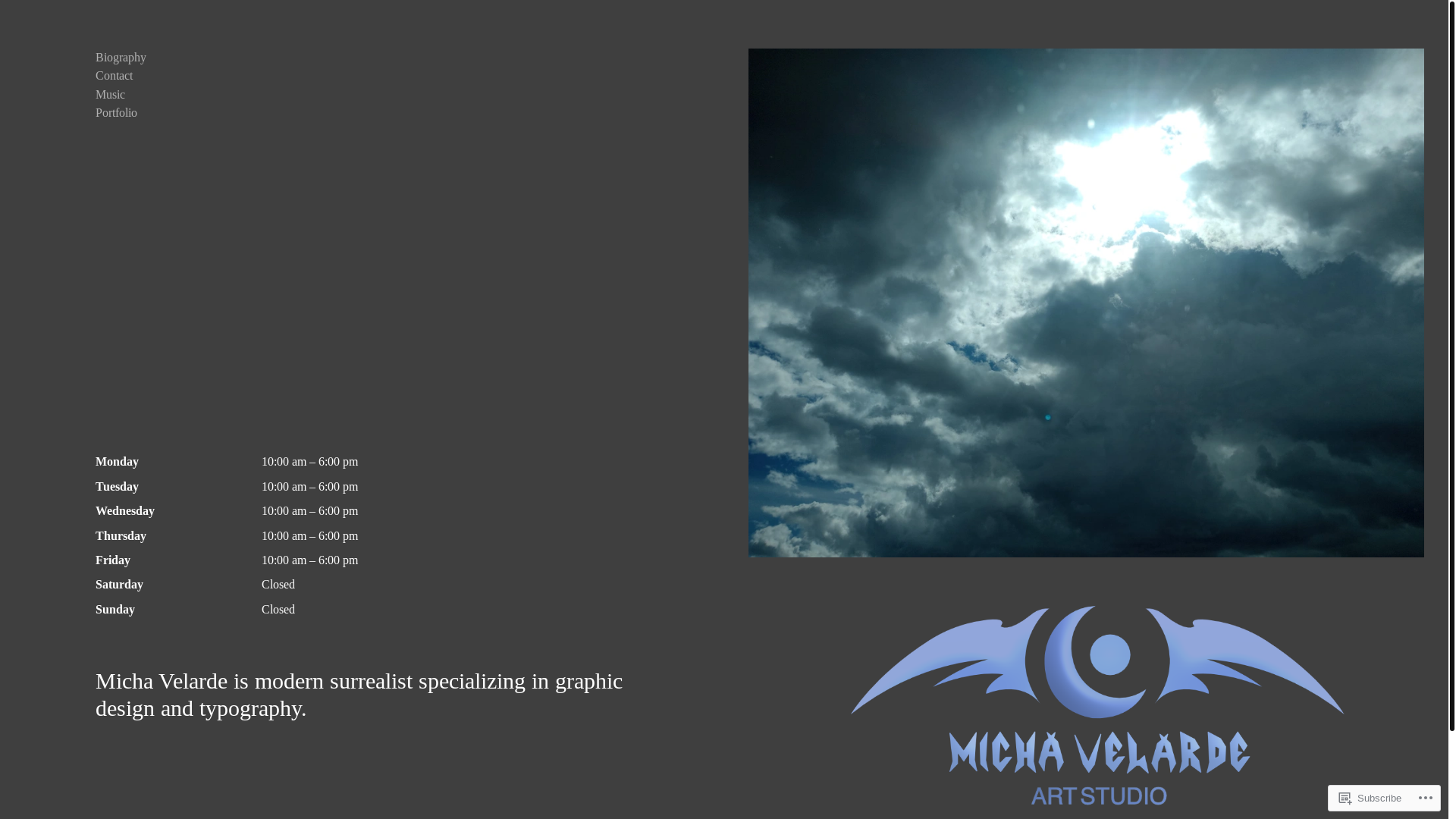 website screenshot of https://michavelardeartstudio.com/