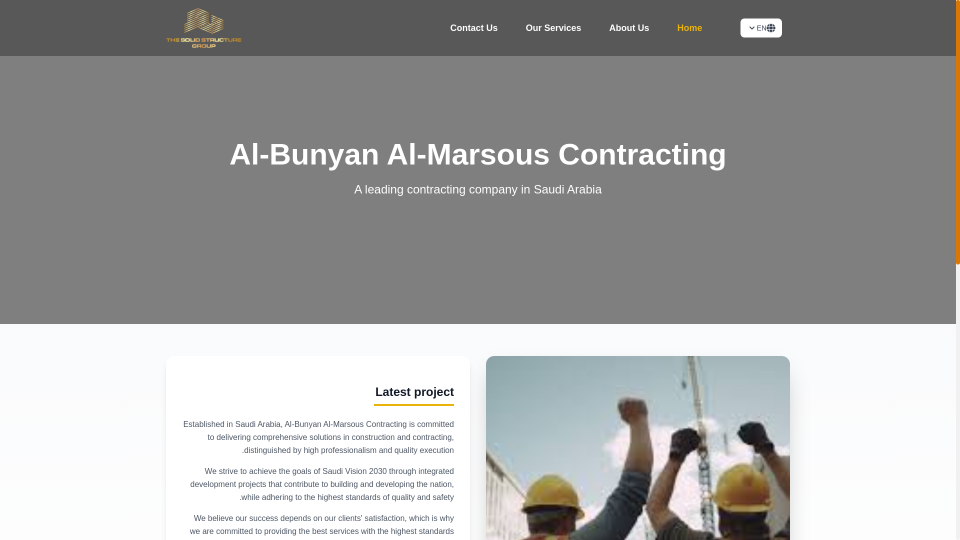 website screenshot of https://thesolidstructuregroup.com/