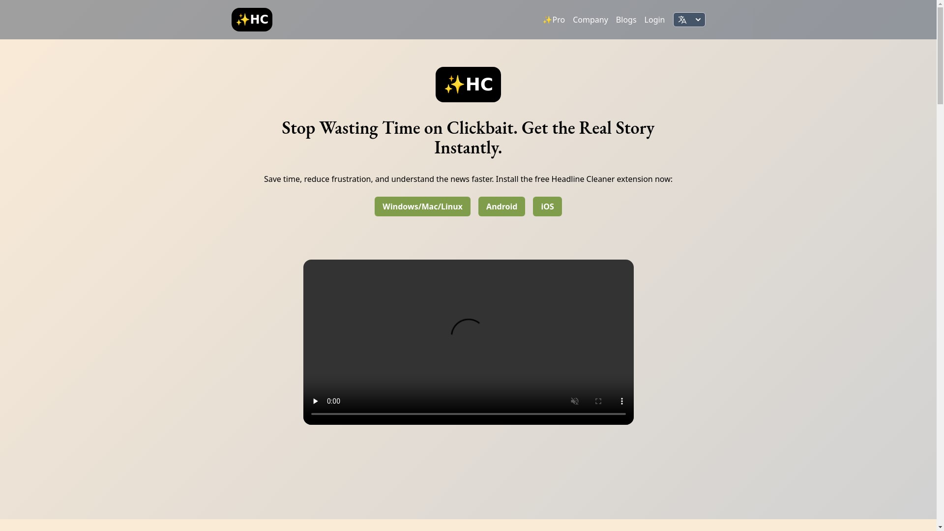 website screenshot of https://headlinecleaner.pages.dev/