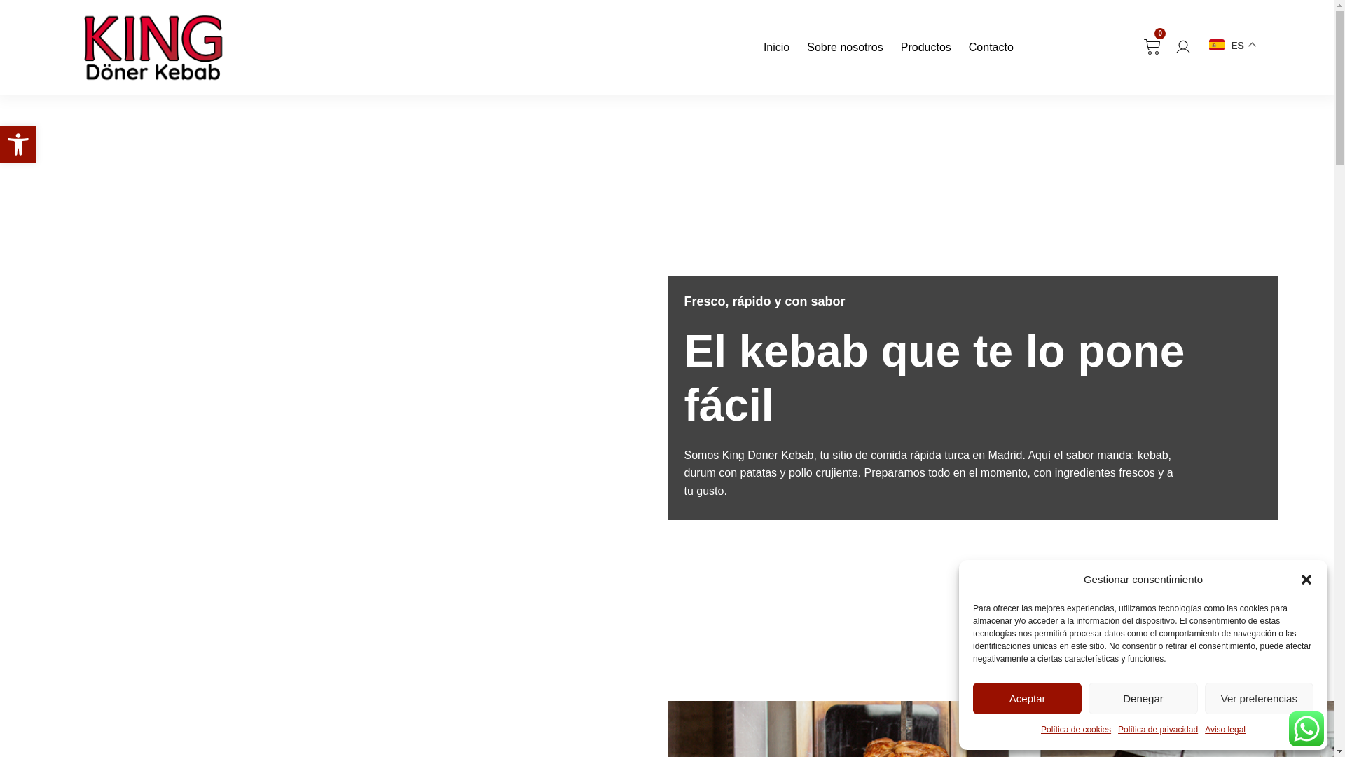 website screenshot of https://kingdonerkebabmadrid.com/
