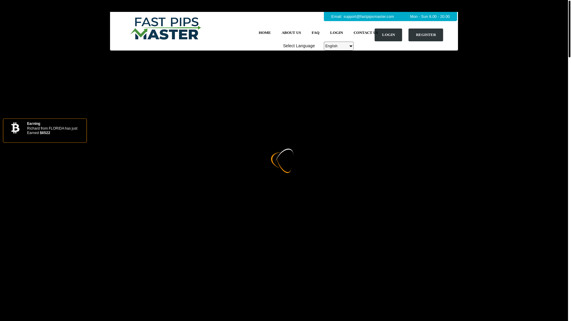 website screenshot of https://fastpipsmaster.com/
