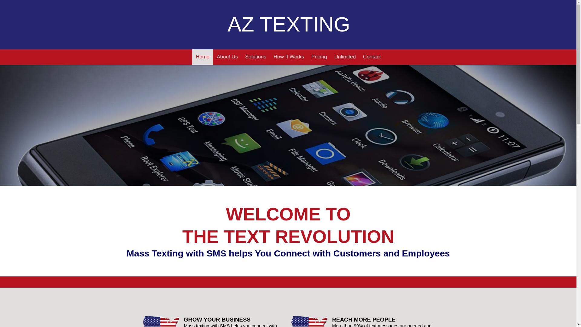 website screenshot of https://aztexting.com/