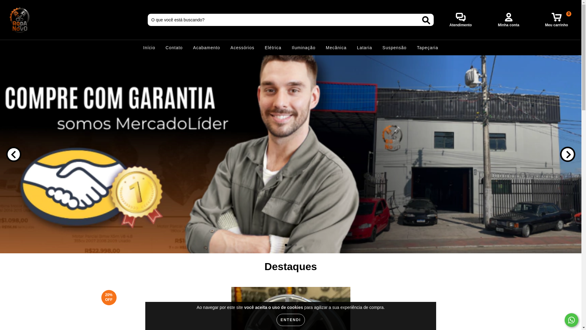 website screenshot of https://rodadenovo.com.br/