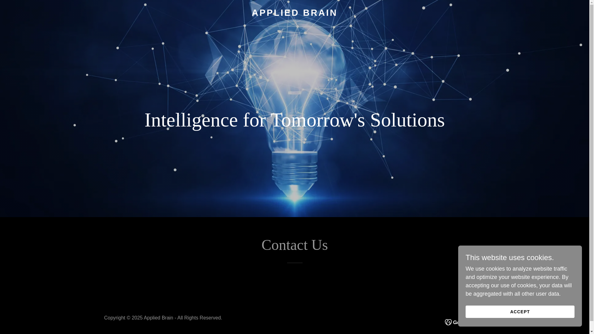 website screenshot of https://appliedbrain.co/