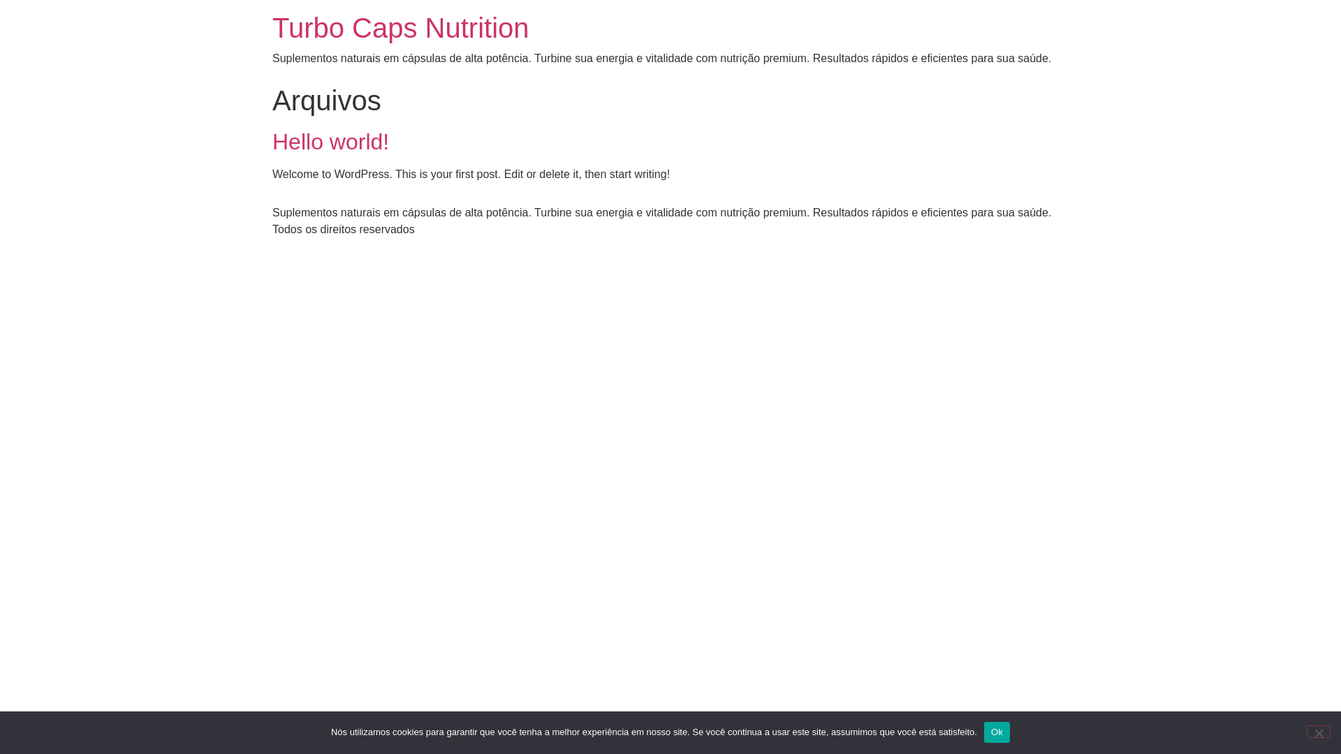 website screenshot of https://turbocapsnutrition.com/