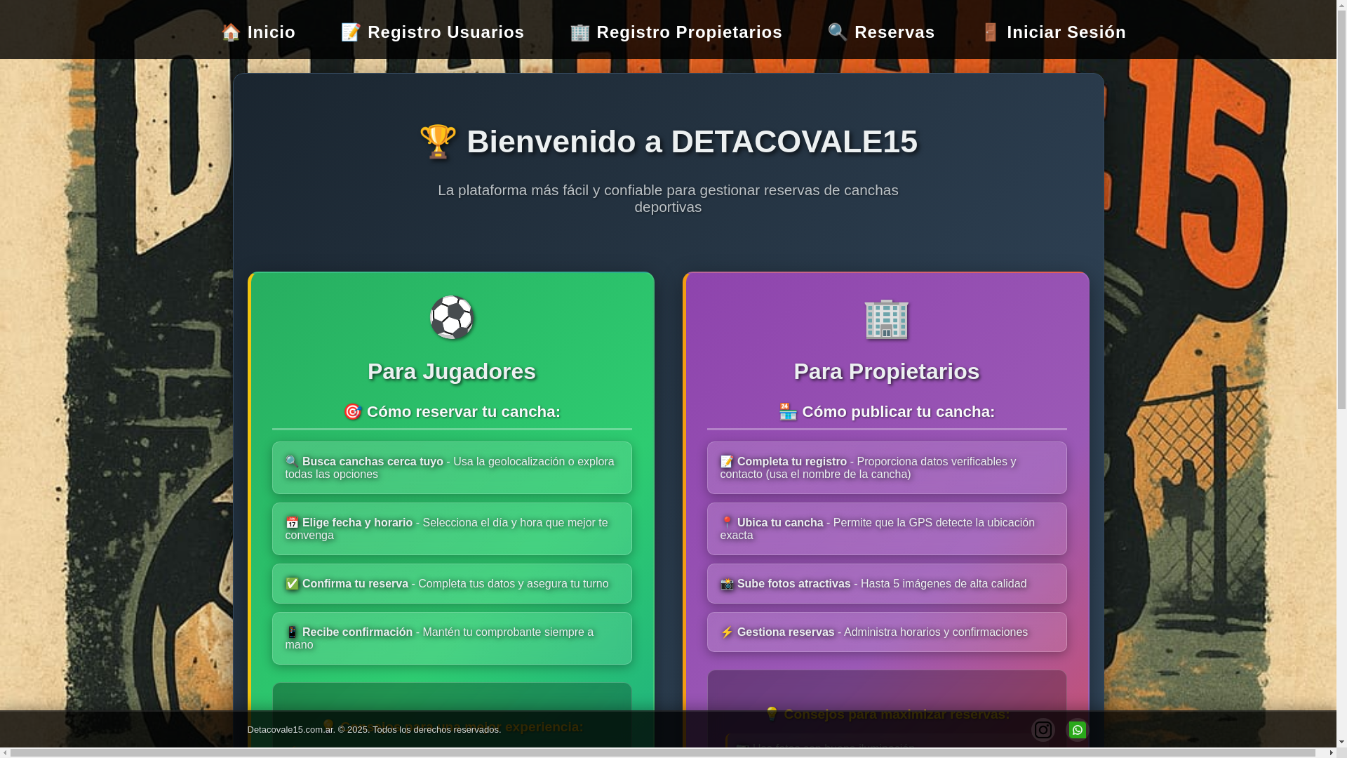 website screenshot of https://detacovale15.com.ar/
