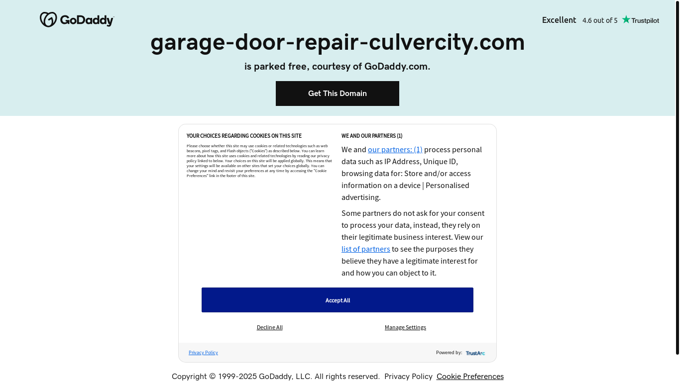website screenshot of https://garage-door-repair-culvercity.com/
