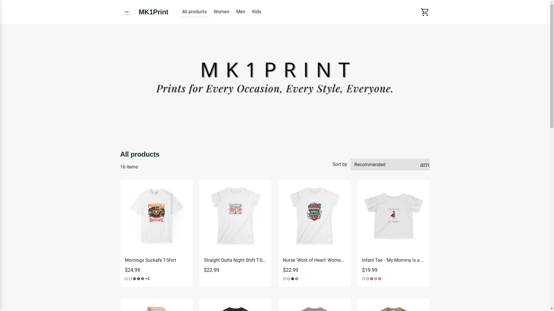 website screenshot of https://mk1print.com/