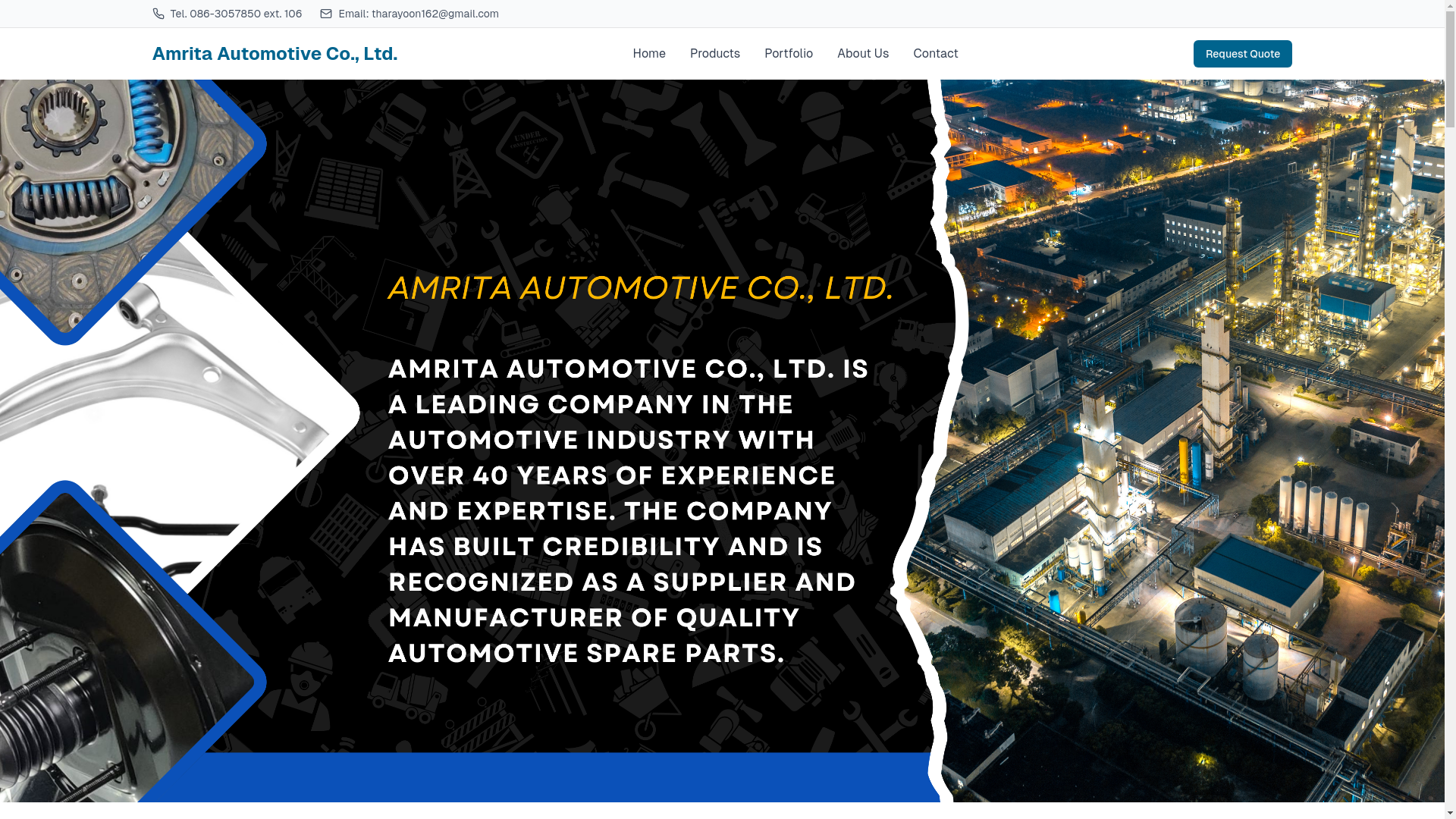 website screenshot of https://amritaautomotive.com/