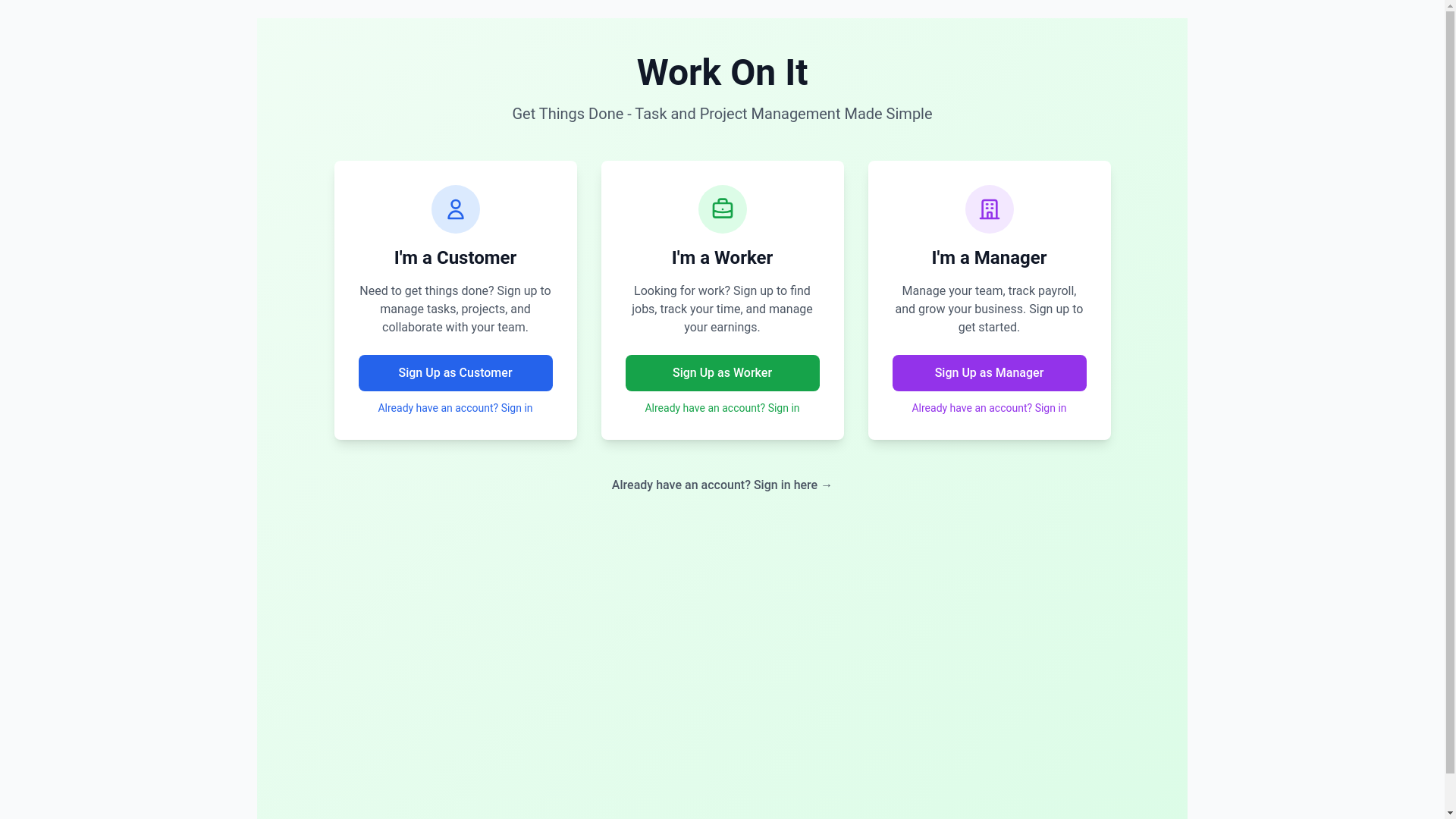 website screenshot of https://workonit.ca/